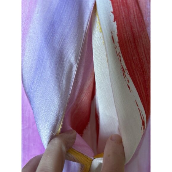 Aje Dress Size US 16 Imagination Cut Out Cocktail Party Stripe Rainbow - Picture 12 of 16